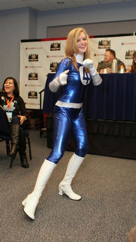 Invisible Woman Susan Storm Richards Cosplay Blanc