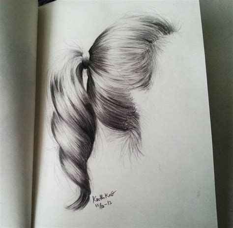 Ponytail Drawing Ponytail Drawing Drawings How To Draw Hair