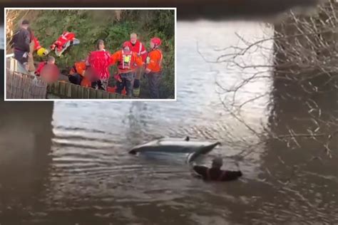 Dramatic Moment Couple Rescued From Submerged Car After Being Trapped