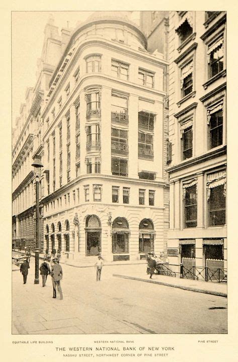 1897 Western National Bank Of New York Building Print Original Historic