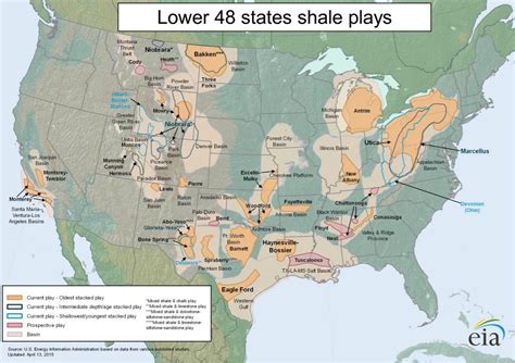 Eias Lower 48 States Shale Plays Map
