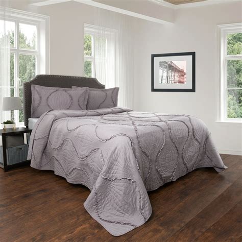 Quilt And Sham Set Hypoallergenic 3 Piece Oversized King Quilt Bed Set
