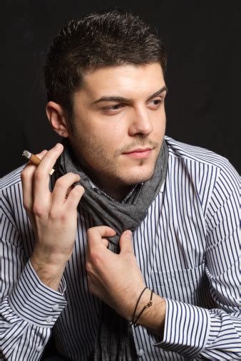 Young Man Smoking Stock Photo Download Image Now Adult Adults Only