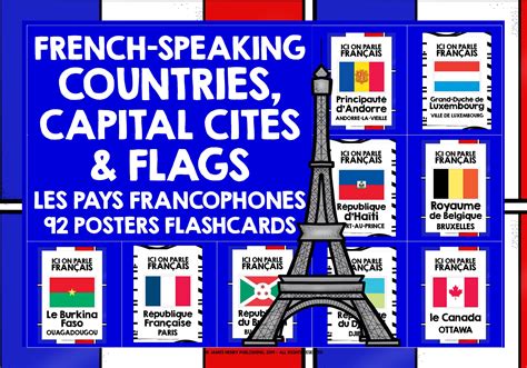 French Speaking Countries Posters Flashcards Teaching Resources