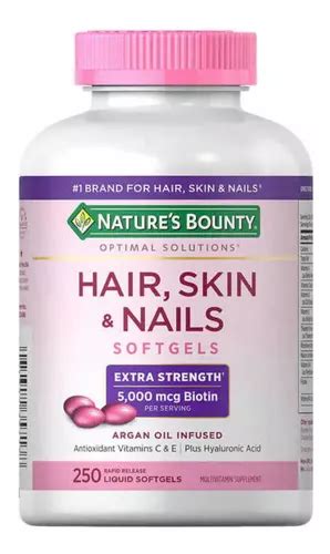 Hair Skin And Nails Biotina 5000mcg Nature´s Bounty X250 Capsu Cuotas