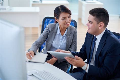 Exchanging Ideas Stock Image Image Of Consulting Pretty 95179331