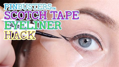 Winged Eyeliner Hack Using Scotch Tape Does It Work Youtube