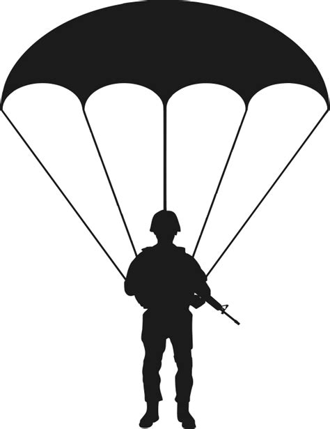 Paratrooper Silhouette Openclipart