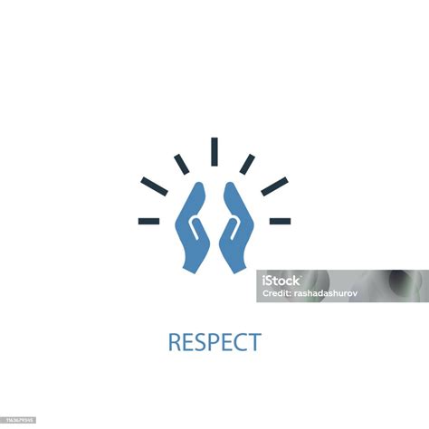 Respect Concept 2 Colored Icon Simple Blue Element Illustration Respect