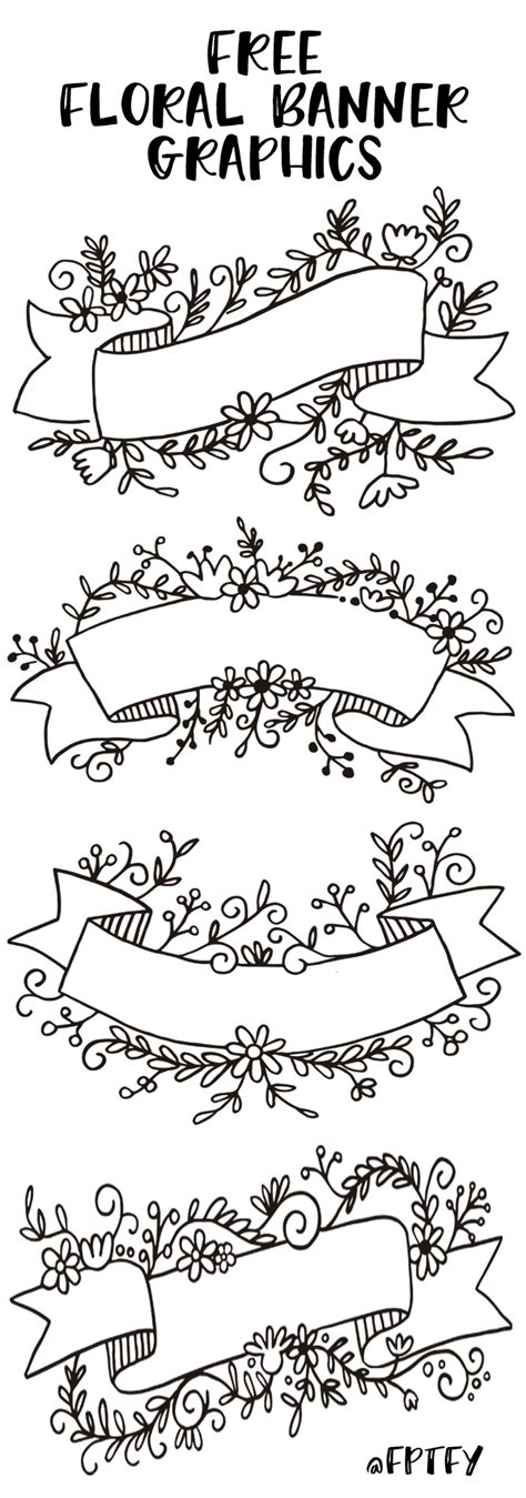 A very simple, straight banner. Free Floral Banner Graphics- Set of 4-CU ok! - Free Pretty ...