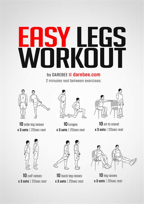 Easy Legs Workout Legs Workout Darbee Workout Leg Workouts For Men