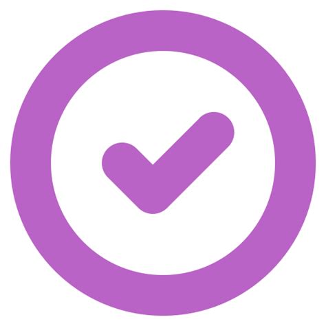 Done, circle, symbol, downloaded Free Icon of Bold Purple ...