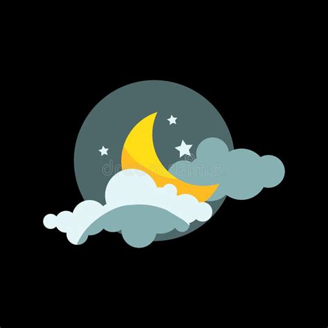 Weather Night Icon Vector Stock Vector Illustration Of Storm 84265405