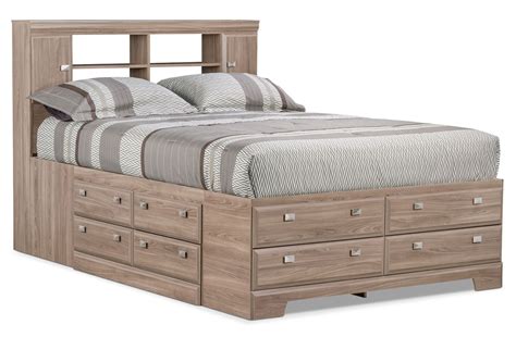 Yorkdale Light Queen Bookcase Storage Bed Bed Bookcase Storage Bed