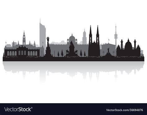 Vienna Austria City Skyline Silhouette Royalty Free Vector