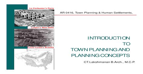 Introduction To Town Planning Pdf Document
