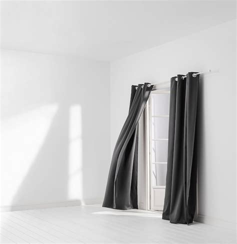 HILLEBORG Lystette gardiner, 1 par, grå, 145x250 cm - IKEA