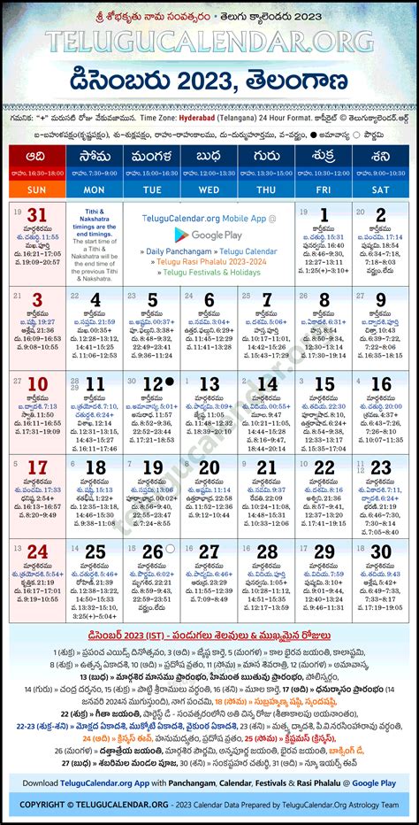 2023 Telugu Calendar Customize And Print Pelajaran