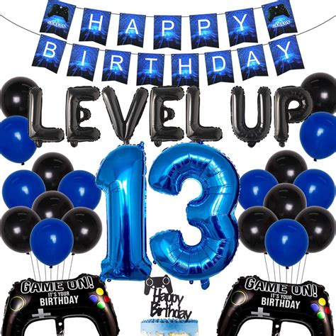 Buy Video Game Th Birthday Decorations For Babes Game On Birthday Party Supplies Blue Gaming