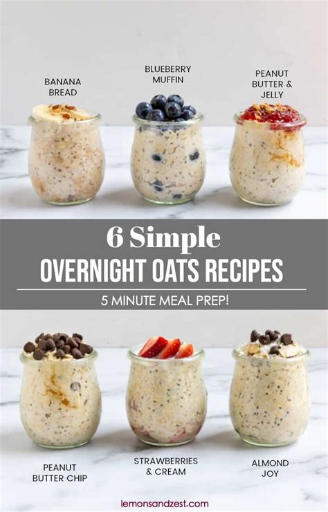 You won't even miss the added sugar, thanks to the addition. 6 Easy Overnight Oats Recipes | Lemons + Zest | Recipe | Overnight oats recipe healthy ...
