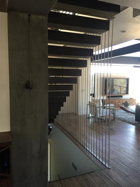 Modern Vertical Railing In Laguna Beach Modern Staircase Orange