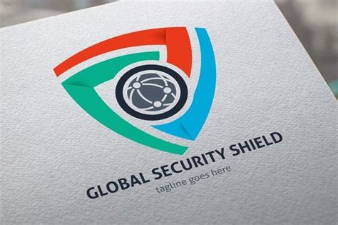 Global Security Shield Logo By Tkent On Creativemarket Business Card
