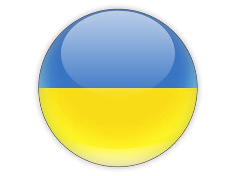 Round Icon Illustration Of Flag Of Ukraine