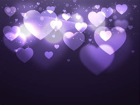 Shiny Hearts Backgrounds Love Purple Templates Free Ppt Grounds