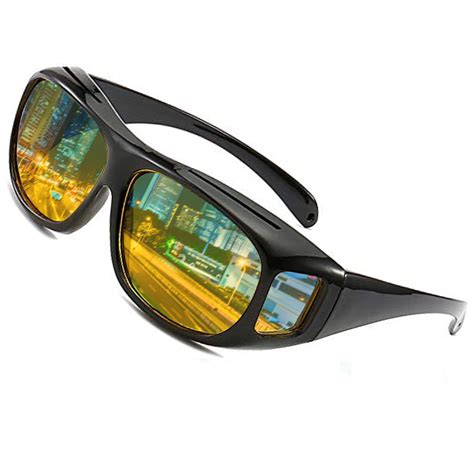 Buy Uv400 Night Vision Glasses Fit Over Prescription Eyewear Wrap Arounds Sunglasses Driving