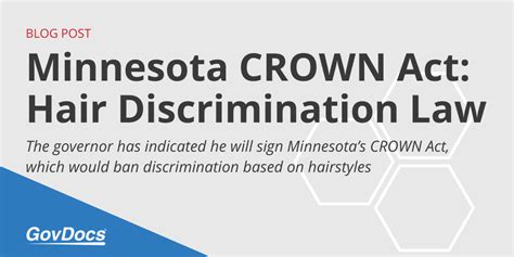 Minnesota Crown Act Hair Discrimination Law Govdocs
