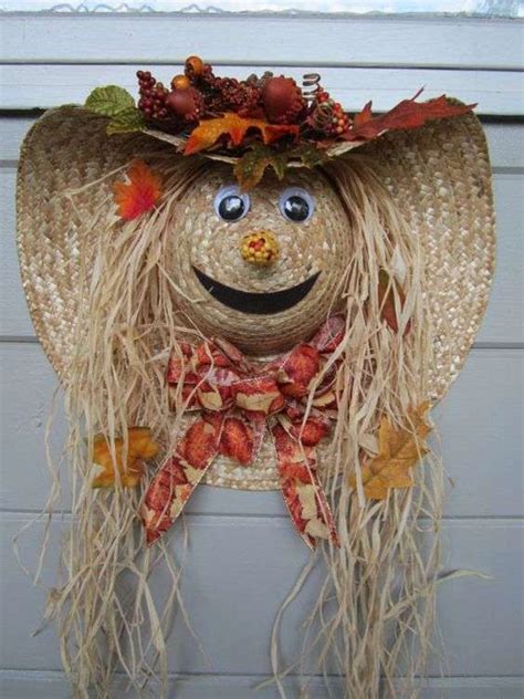Scarecrow Wreath Straw Hat Tutorial By Budget101