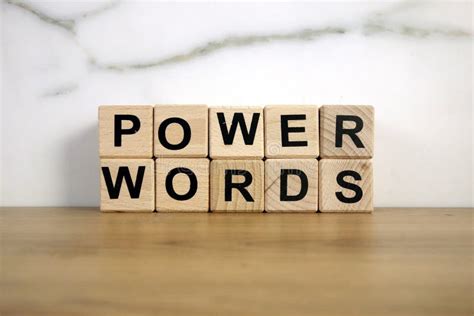 Text Power Words From Wooden Blocks Stock Image Image Of Experience