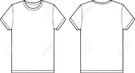 11083371 Back And Front Side Of A Blank T Shirt Vector Illustration