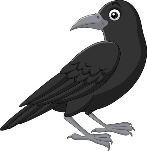 Cartoon Crow Isolated On White Background Vector Art At Vecteezy