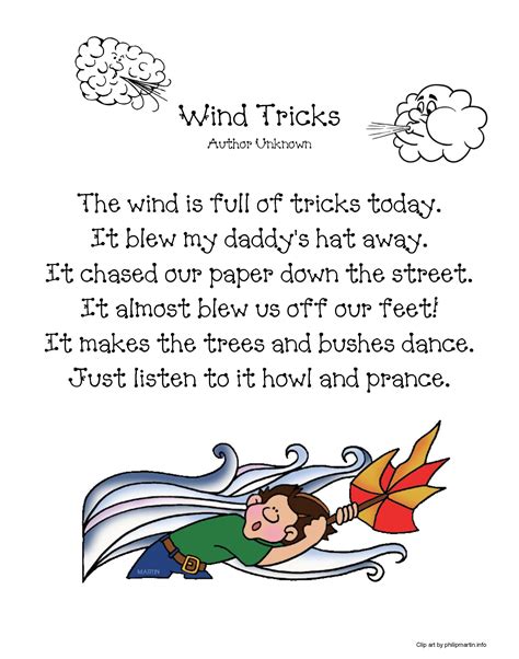 Wind Tricks Poetry Packet Kids Poems Rhyming Poems For Kids Poetry