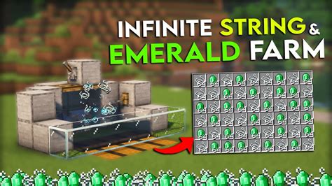 Infinite String And Emerald Farm Tutorial In Minecraft 120 Working