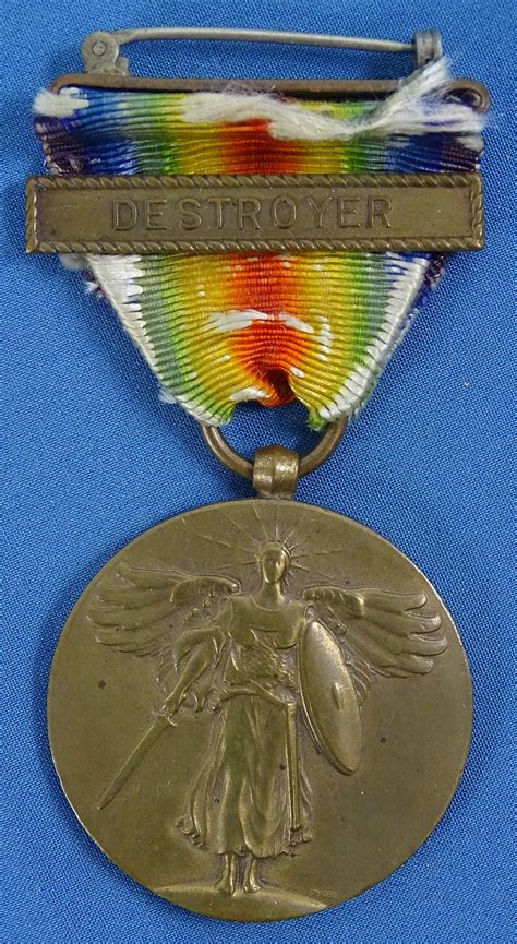 Wwi Victory Medal With Us Navy Destroyer” Clasp Griffin Militaria