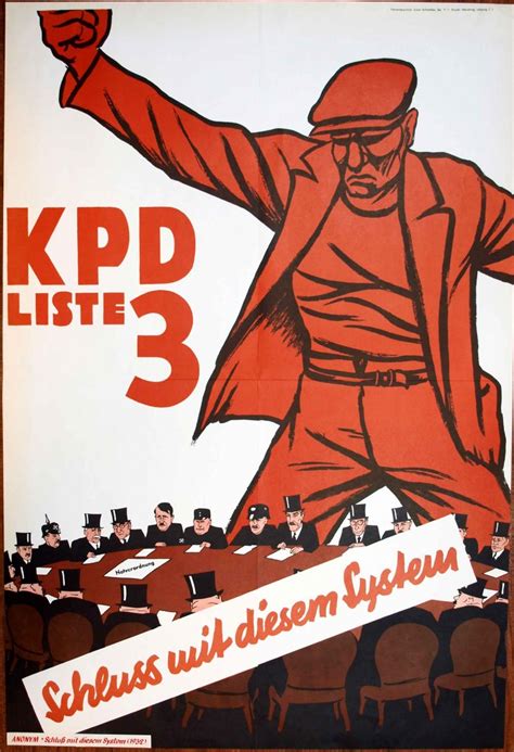 Plakat Wahlkampf Schluss Mit Diesem System Weimarer Republik 1932