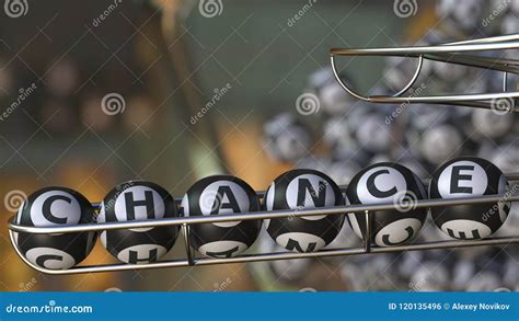 Lotto Balls Make Up Chance Word Realistic 3d Rendering Stock