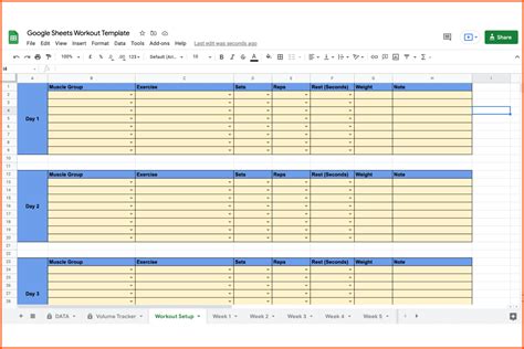 Workout Spreadsheet Example Blog Dandk