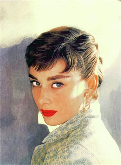 Audrey Hepburn Vintage Movie Star Painting By Esoterica Art Agency