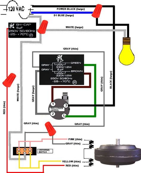 Ceiling Fan With Light And Remote Wiring Diagram Replacement Parts