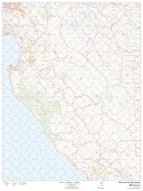 Monterey Zip Code Map California Monterey County Zip Codes