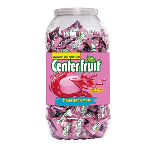 Center Fruit Strawberry Flavour Bubble Gum Jar 5952 G 186 Pc