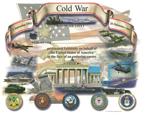 Cold War Certificate Unused Mint From The Us Naval Institute