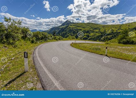 Dolomites Landscape With Mountain Road Italy Stock Photo Image Of