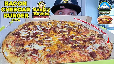 Hungry Howie S® Bacon Cheddar Burger Pizza Review 🥓🧀🍔🍕 Theendorsement Youtube