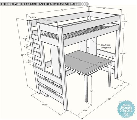diy loft bed with desk and storage