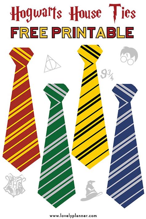 Harry Potter Tie Printable Template Printable Templates