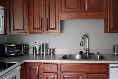Stonington Gray By Benjamin Moore Grey Kitchen Walls Cherry Cabinets